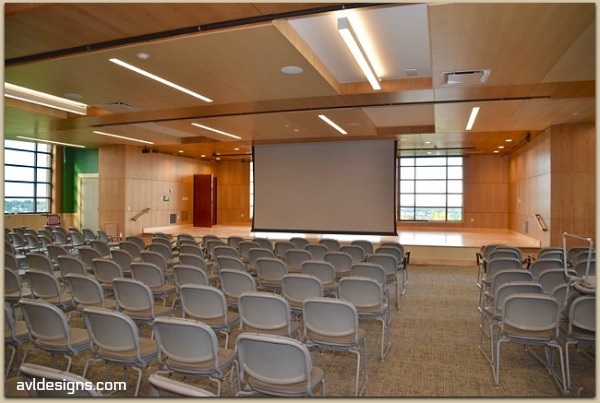 Acoustical and audio visual designs by AVL Designs Inc for Grewen Hall 
