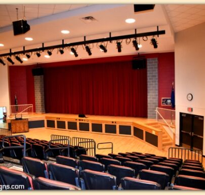 Belfast High School auditorium stage