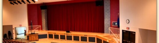 Belfast High School auditorium stage
