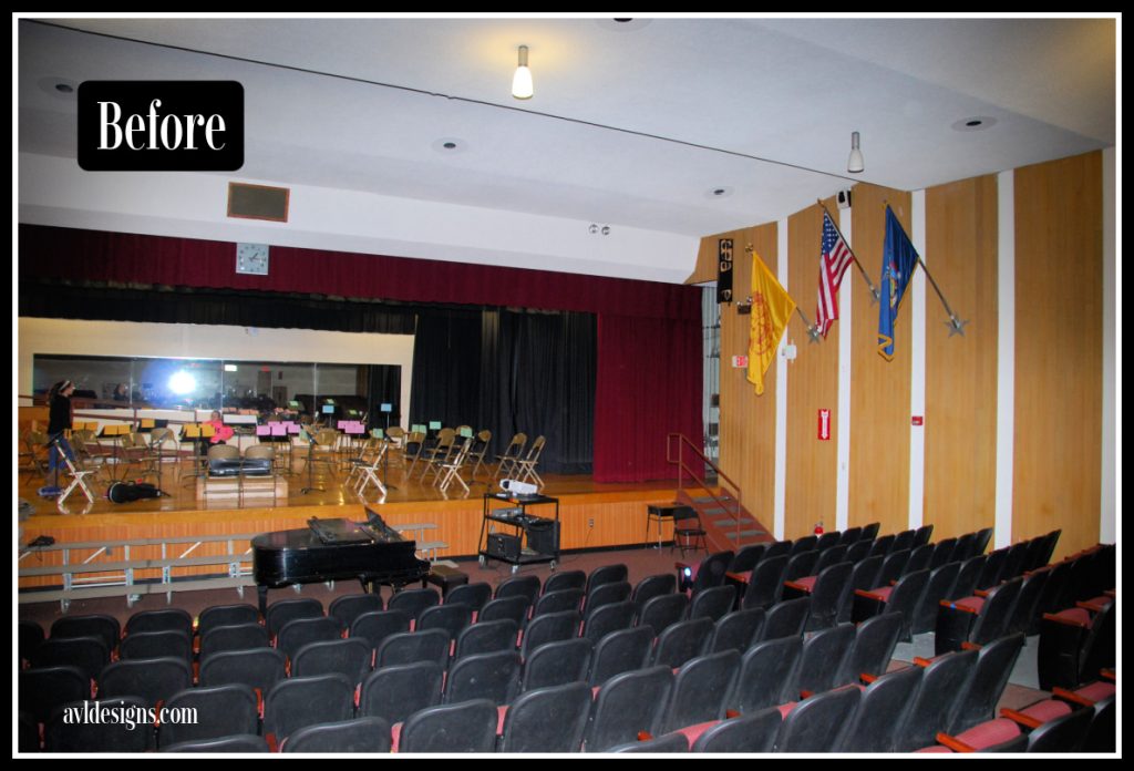 auditorium before the upgrades and changes